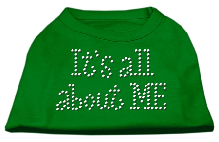 It's All About Me Rhinestone Shirts Emerald Green XXXL